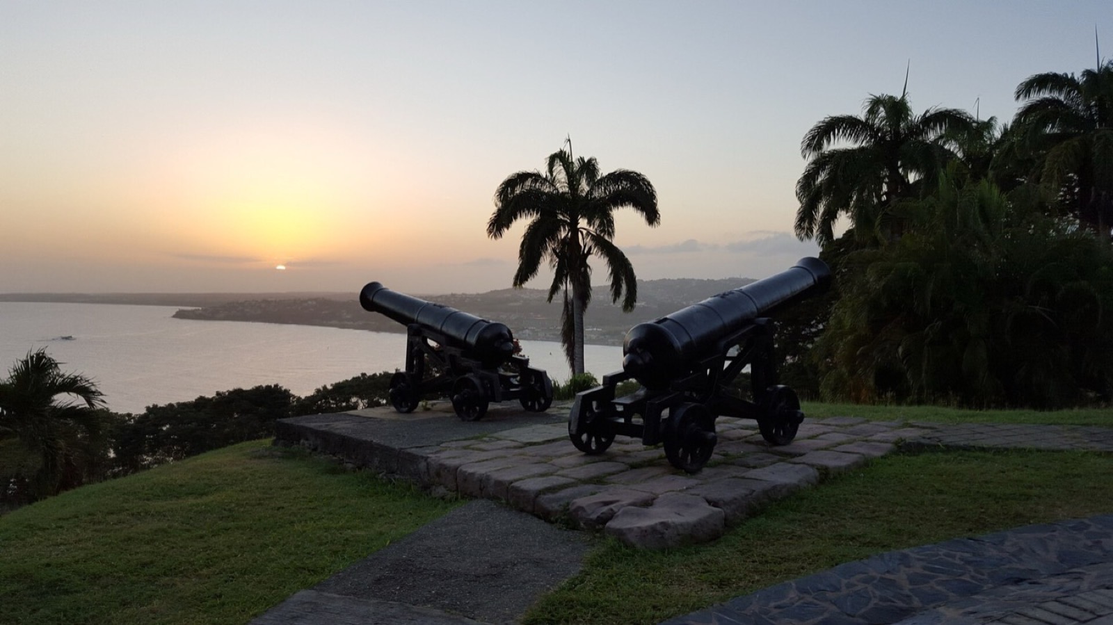 Sunset view from Fort King George, Scarborough